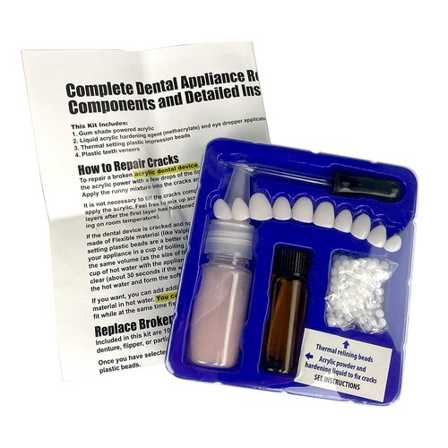 SECURE INSTANT SMILE Multi Purpose DENTURE REPAIR KIT Line Repair Replace Teeth - 第 2/4 張圖片