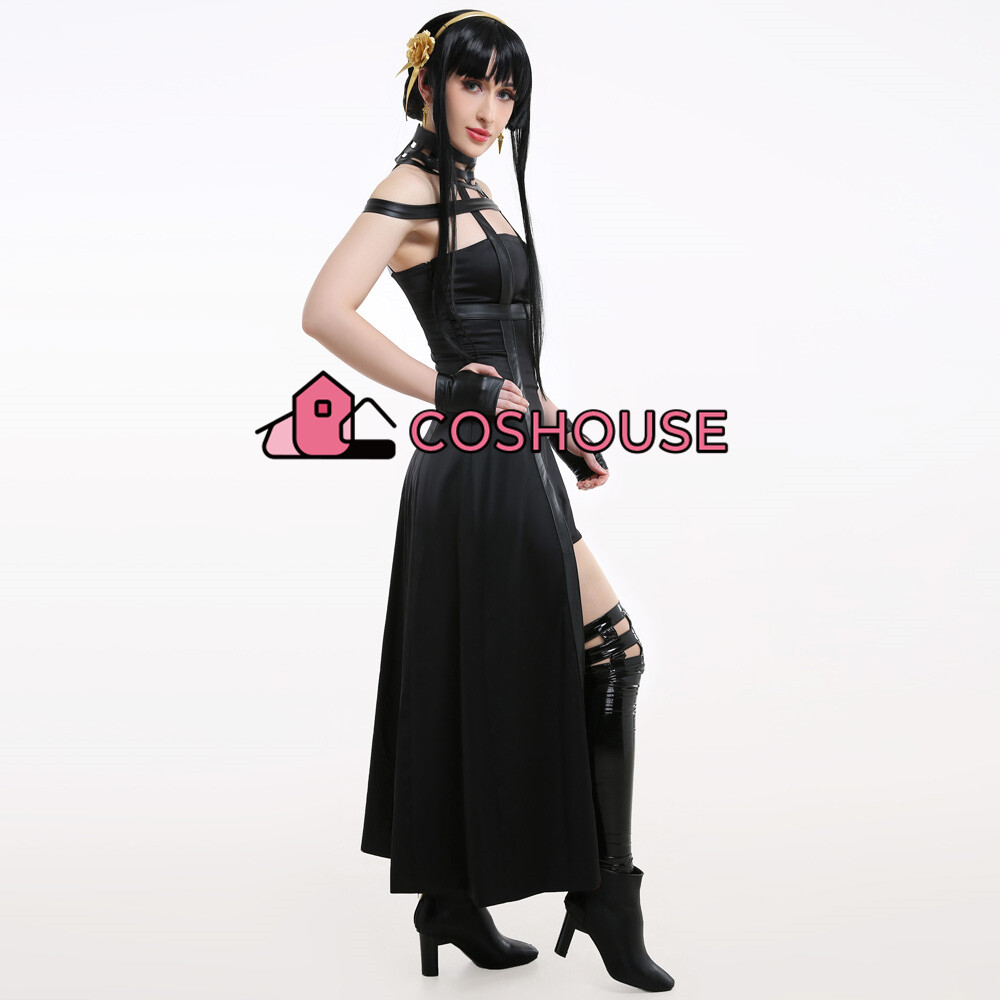 black dress cosplay OSIAS SPY×FAMILY Yor Forger Women Dress Cosplay Costume main image 0