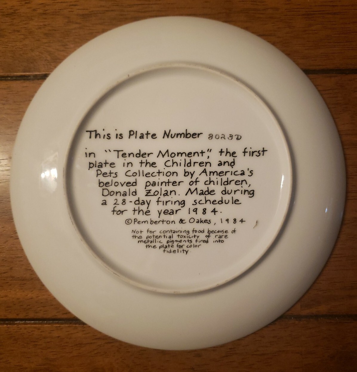 Collectible Pemberton & Oakes Miniature Plates Set Of 3 By Donald Zolan eBay