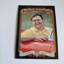 2012 Upper Deck Goodwin Champions Baseball Card Carlton Fisk #6 Black Frame