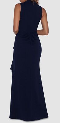 Betsy & Adam Womens Tuxedo Ruffle Cocktail And Party Dress Navy 2 Betsy & Adam Womens Tuxedo Ruffle Cocktail And Party Dress Navy 2