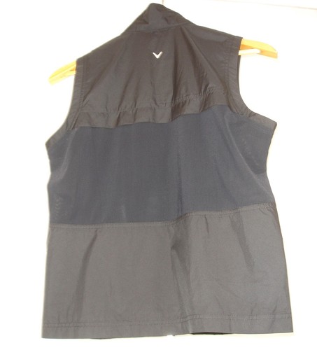 Callaway Mens S Lightweight Black Sleeveless Full Zip Golf Vest Windbreaker - Picture 6 of 9