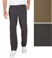 Original Weatherproof Mens Performance Flex Flat Front Pants Khaki Gray 40 38