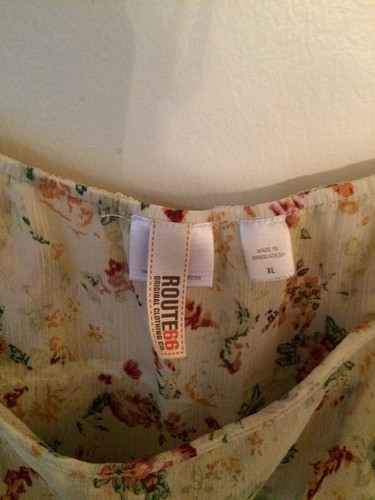 Route66 Womens Spaghetti Strap Floral Top XL PreOwned - Picture 3 of 4