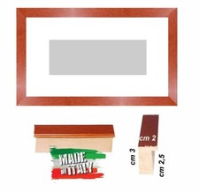 Cornice a Cassetta in legno ciliegio con pass. per foto, stampe,poster. Sp. cm 2