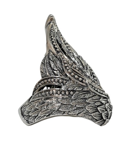 Scott Kay Designer Solid 925 Sterling Silver Detailed Angel Wing Ring! Size: 8! - Picture 2 of 6