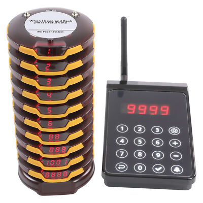 Wireless Restaurant Pager System Waterproof Touch Keypad for Clinic Food Truck