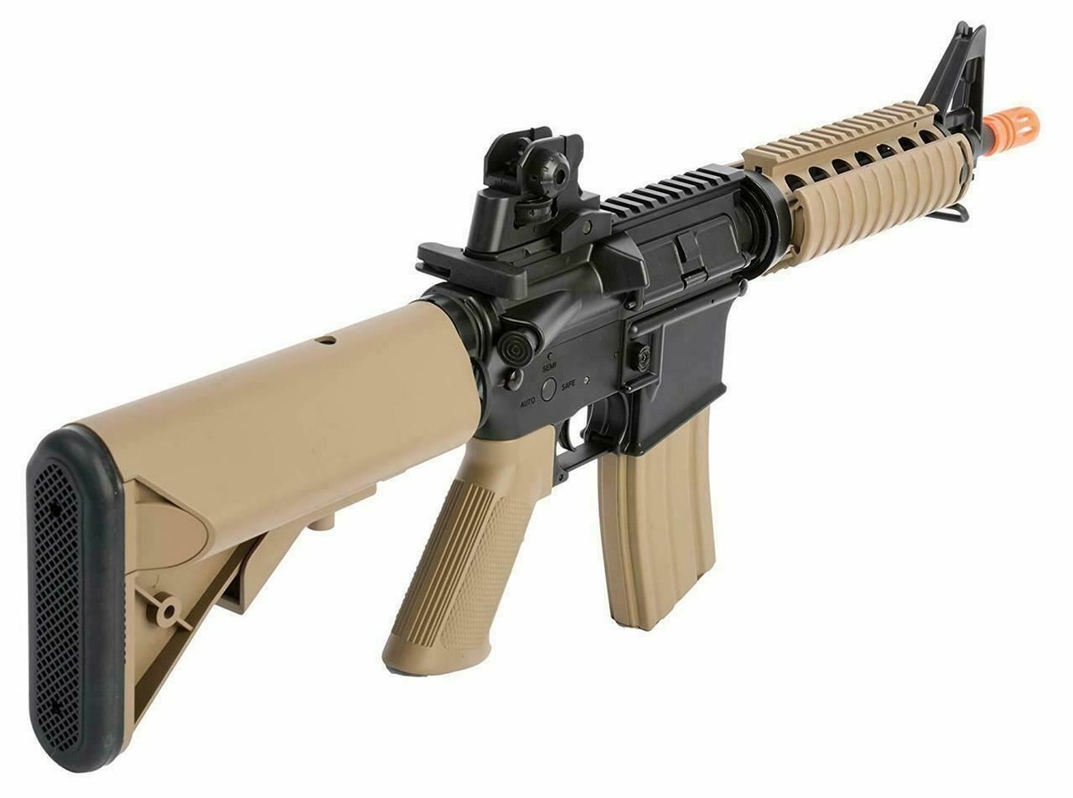 Colt M4A1 CQBR RIS AEG Airsoft Gun Toy Tan/Black 180834 | eBay