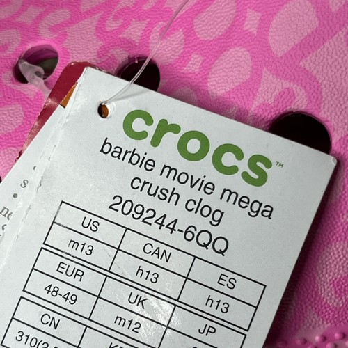 Zoccoli Crocs Mega Crush Barbie film rosa glitter plateau tacco uomo 13 - Foto 11 di 13