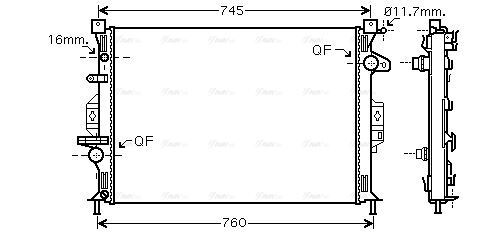 FDA2425 AVA Radiator FIT FORD GALAXY (2006) 2.3