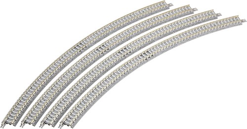 TOMIX N Scale 1198 Model Railway Track Curved PC Rail x 4pcs C391-45 | Zustand: New