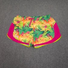 Under Armour Shorts Kids XLARGE Multicolour Floral Heatgear Drawstring Size XL