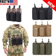 Tactical Molle 5.56/.223 Triple Rifle Pistol Magazine Pouch Mag Holder Utility