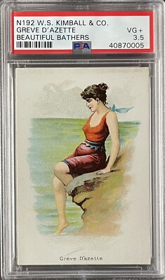 1889 N192 W. S. Kimball & Co Beautiful Bathers GREVE D AZETTE PSA 3.5 VG+
