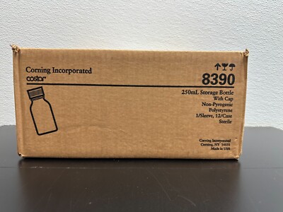 Corning Costar REF 8390 250mL Storage Bottle Traditional Style Polystyrene Case
