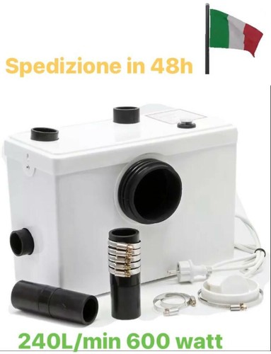 Trituratore WC Maceratore 600W cassetta pompa trituratrice - Imagen 5 de 13