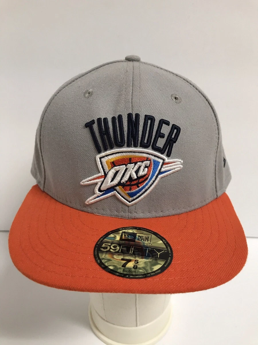 OKC Thunder Oklahoma City New Era 59Fifty 7 5 8 Fitted Hat Gray