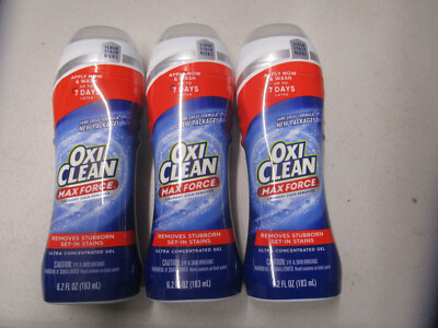 Oxi Clean Max Force Gel Stain Remover Oxi Stick 3-6.2 Oz Gel Sticks
