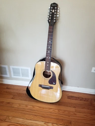 Epiphone By Gibson Acoustic-Electric Guitar.Model PR350-12E #93030047 W/Case.