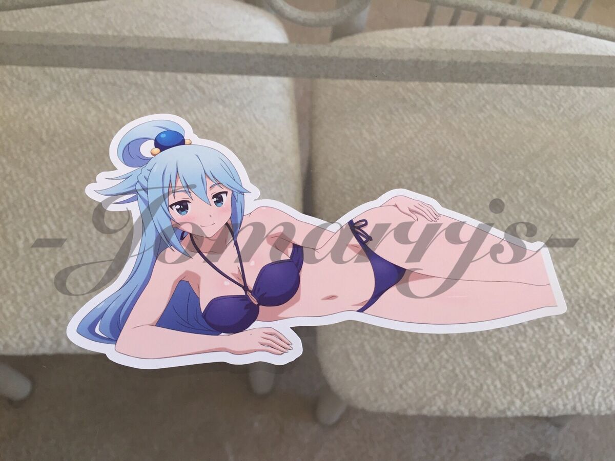 Funny Aqua KonoSuba Anime Girl Sticker for Sale by slinkraz