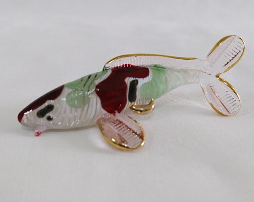 Mundgeblasenes Glas ein Paar Karpfen Miniatur Figur Sammlerstücke Souvenir Geschenk - Bild 4 von 10