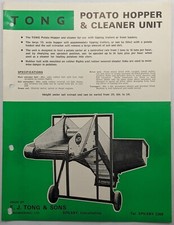 Original Tong's Potato Hopper & Cleaner Unit Single Sheet Leaflet