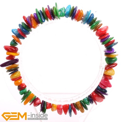 Natural Gemstone Beaded Freeform Chip Gravel Beads Bracelet 7.5'' Jewellery Gift - Foto 82 di 121