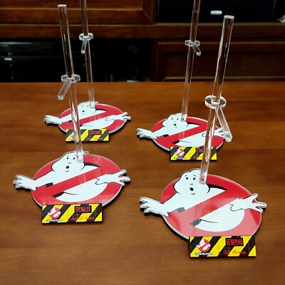 PACK 4 x BASE STAND ACRYLICS GHOSTBUSTER - 1/6 - FOR CUSTOM  / THREEZERO