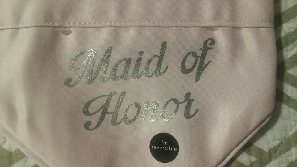 Nuevo con etiquetas Pañuelo Petco S/M Dama de Honor/Equipo Novia Perro Boda Rosa Reversible Foto 4 de 4