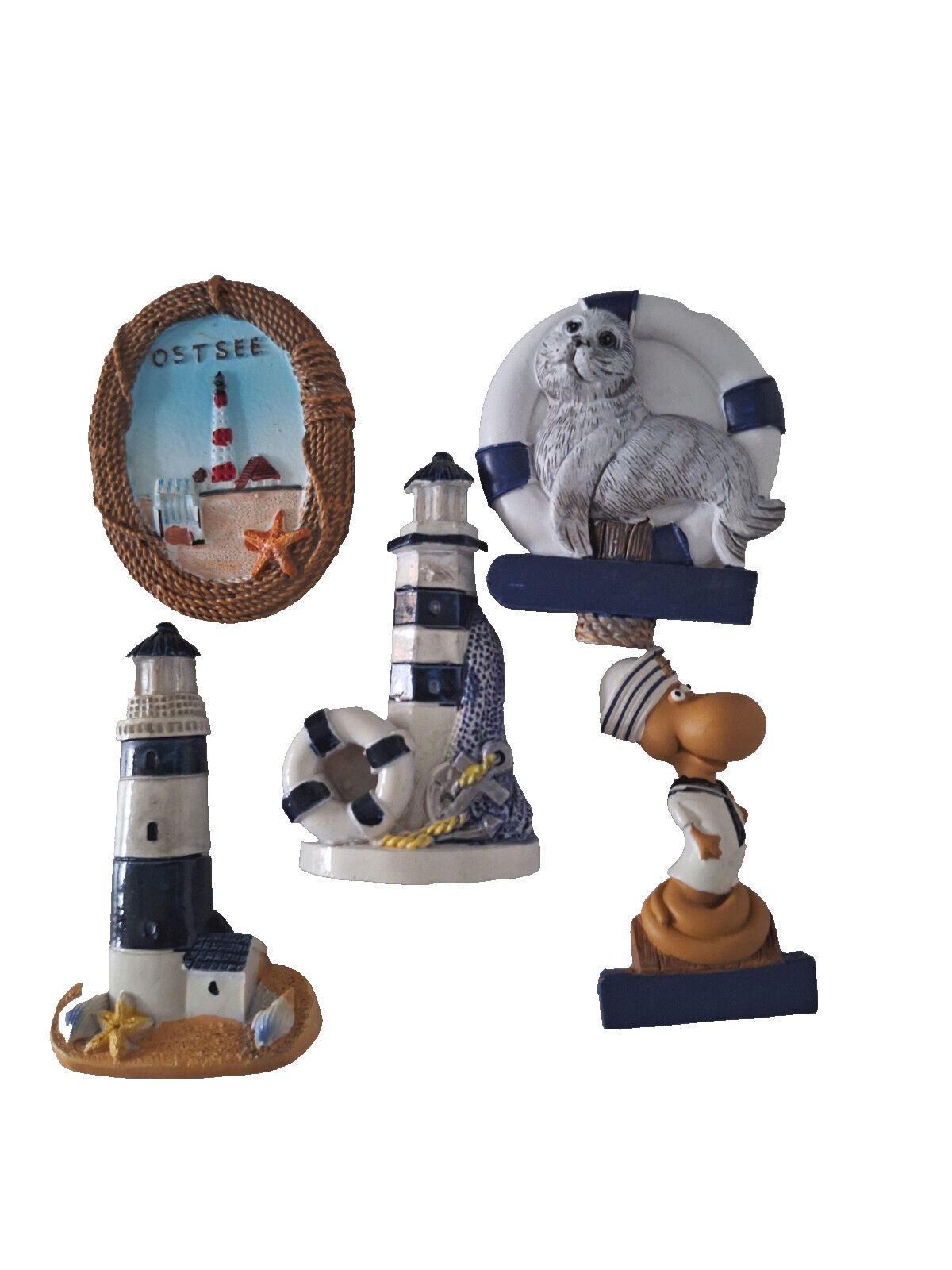 Sonderposten Aktionsware Restposten 5 x Maritime Magnete Deko Kühlschrankmagnete