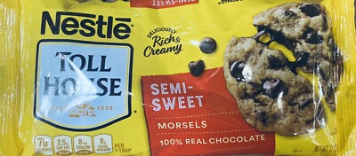 Nestle Toll House Semi Sweet Morsels Baking Chocolate Chips 12 oz Bag FREE SHIP
