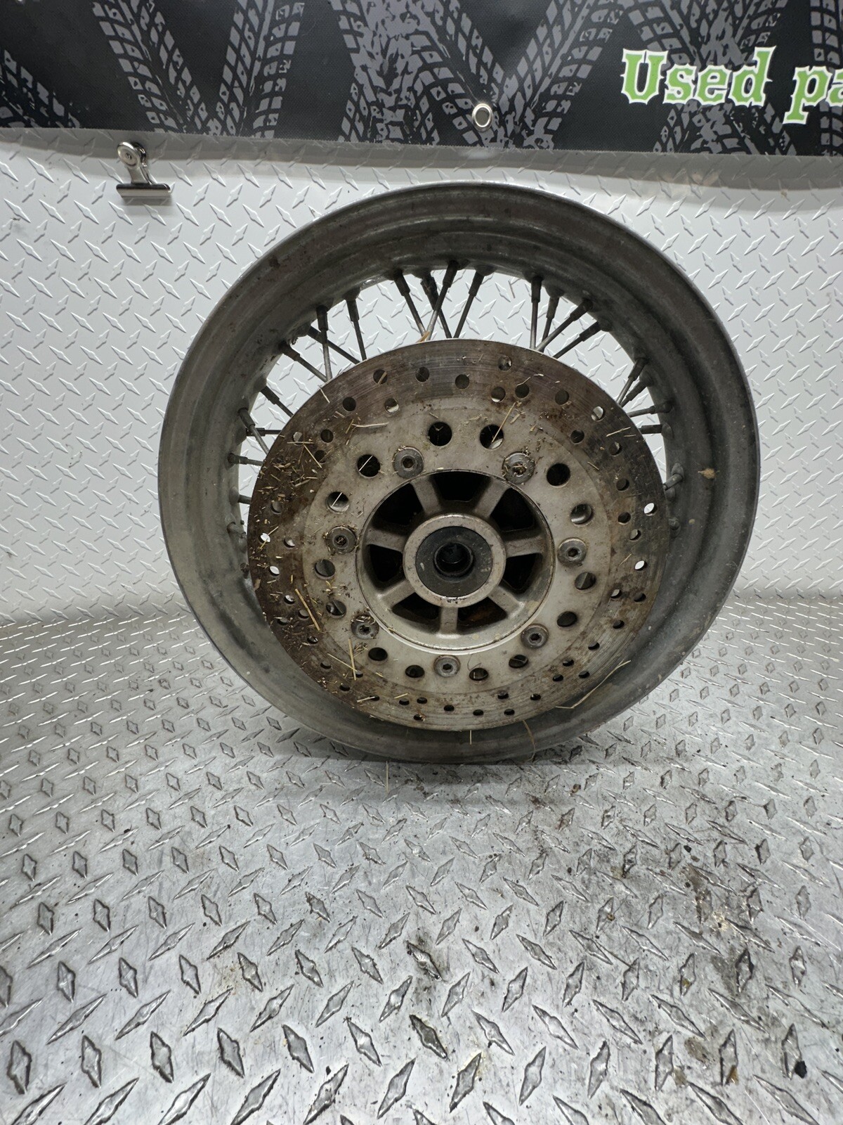 96-08 Kawasaki Vulcan Classic VN1500 rear wheel rim tire rotor 1WD-F6121-01-00