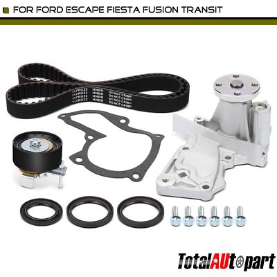 7x Timing Belt Kit w/ Water Pump for Ford Escape 2013-2015 Fusion 13-14 Fiesta