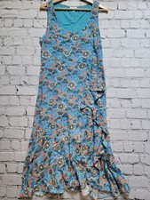 Sundance Cascading Dreams Asymmetrical Ruffle Soft Floral Print Dress Size S