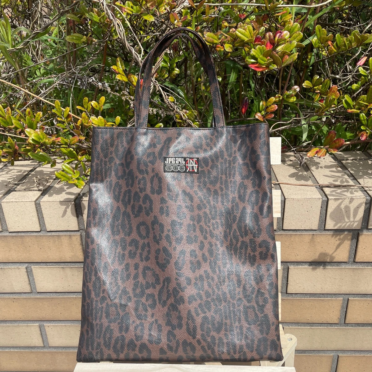 Jean Paul Gaultier Tote bag /Leopard print/PVC Brown/Black Rare
