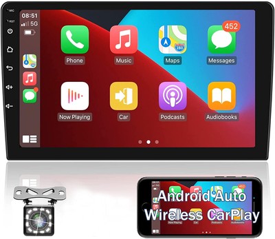 10.1'' Double Din Car Stereo Android 11 Radio Wireless Apple Carplay&Android