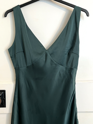 Quiz Slip Maxi Dress Dark Green Sleeveless Size 12 New RRP £49.99 - Picture 2 of 6