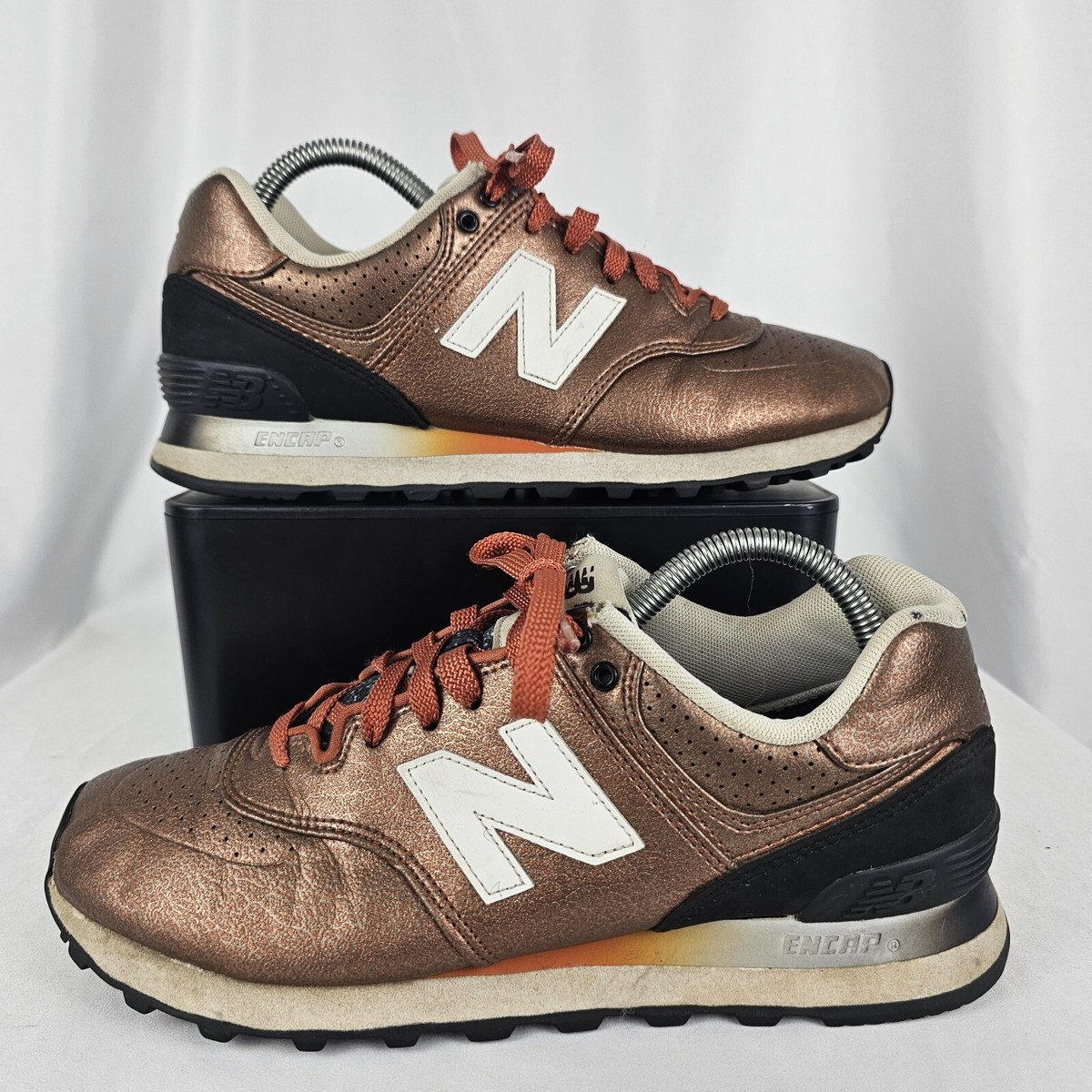 New Balance Women's 574 Gradient Copper Black Comfort Sneakers