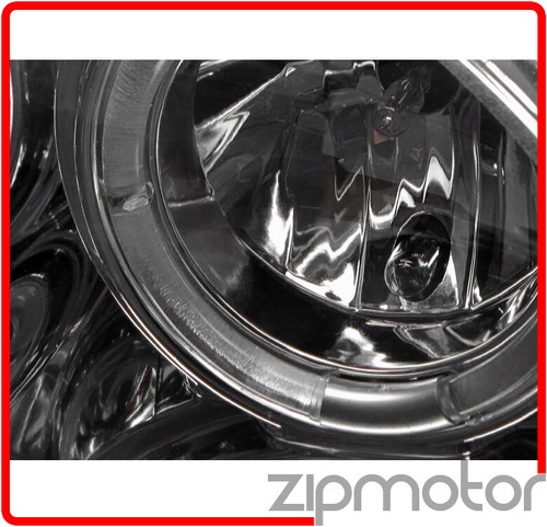 02-05 BMW E46 3 SERIES 4DR HALO SMOKE PROJECTOR HEAD LIGHTS+HID 6000K LEFT+RIGHT - Picture 3 of 4