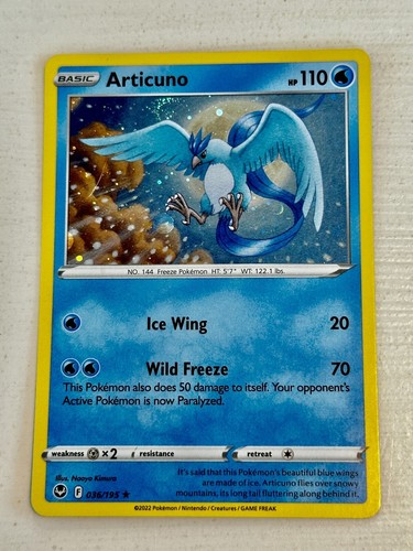 Articuno 036/195 Holo Rare Silver Tempest Pokemon cards COSMIC SWIRL *Rare* Huge - Picture 4 of 6