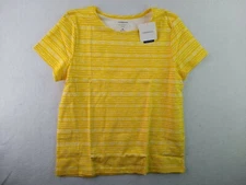 Croft & Barrow - Short Sleeve Crew Neck Classic T-Shirt - Women - XL - Yellow