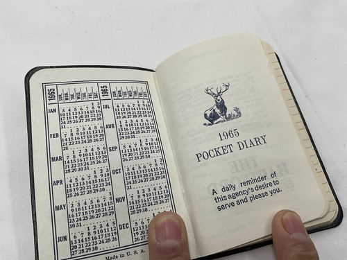 Vintage 1965 pocket diary fred j lauschke chicago il - Picture 2 of 6