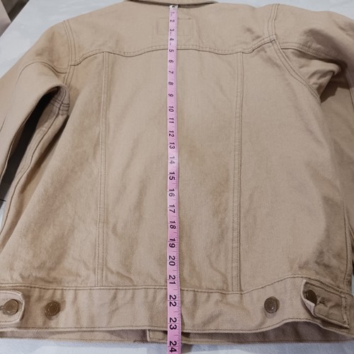 Retro Levis Jean Trucker Jacket Button Up Tan Youth 13 -15 Size X-Large RN 81917 - Picture 15 of 16