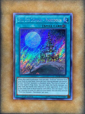 Yugioh Evil Eye Domain - Pareidolia INCH-EN033 Secret Rare 1st Ed NM