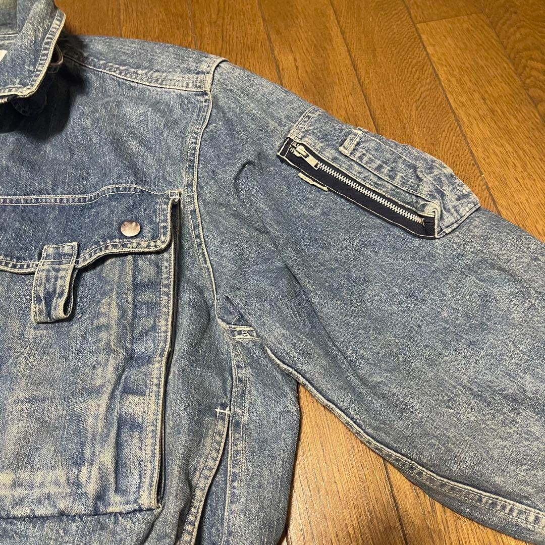 ISSEY MIYAKE DUETRIO 1980's Vintage Denim Jean Jacket M