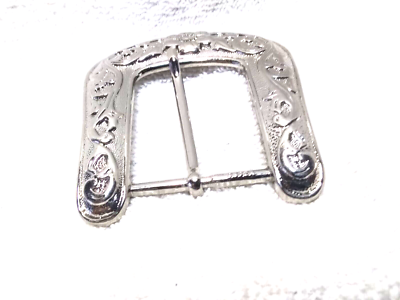 Silver Flower Filigree Western Belt Buckle Solid Great  display picture 3