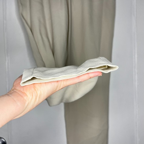 Pantalone donna Eileen Fisher Petite piccolo seta avorio georgette foderato cono tasche - Foto 15 di 23