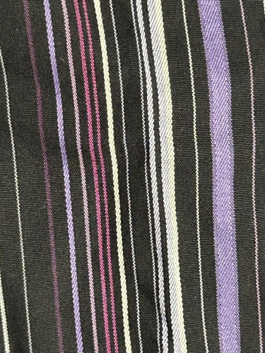 Report Collection Shirt Mens Flip Cuff Purple Black Stripe Button Up Long Sleeve - Picture 8 of 8