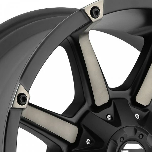 20 BLACK TINT FUEL WHEELS RIMS COUPLER D556 GMC SIERRA RAM 1500 Foto 3 de 4