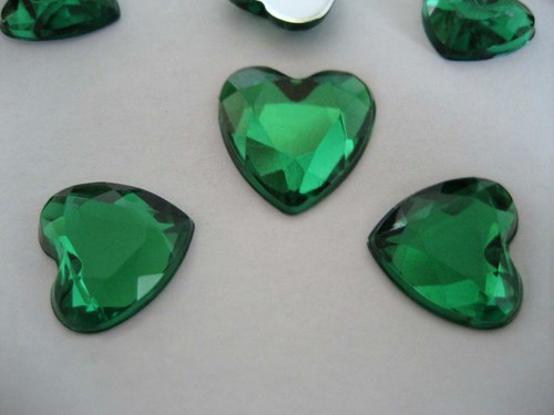 Scatter Confetti/Decorations/Gems/Crystals Craft 12mm Heart shaped flat back - Picture 9 of 13